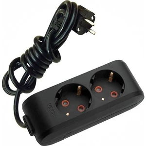 Siyah Ikili Grup Priz 2 Metre