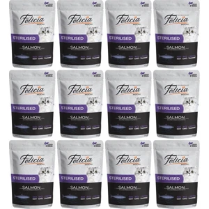 Tahılsız Sterilised Somonlu Pouch Yaş Kedi Maması  85 gr 12 Adet
