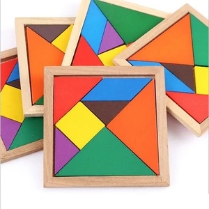 Ahşap Tangram 7 Parça Büyük Boy 15 x 15 cm