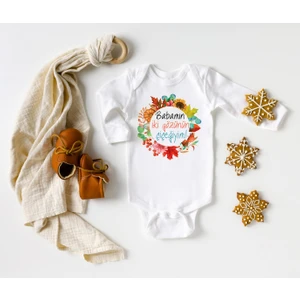Niles Baby Design For Baby Niles Baby Design For Baby Babamın Iki Gözünün Çiçeğiyim Yazılı Uzun Kol Hediyelik Zıbın