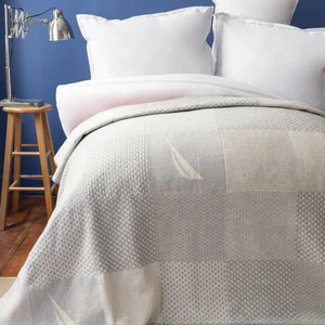 Nautica Home Aegina Mavi Tek Kişilik Patch Pamuk Battaniye