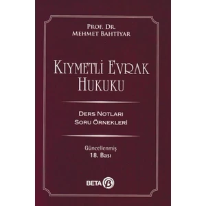 Kıymetli Evrak Hukuku - Ders Notları Soru Örnekleri