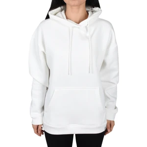 Oversıze Unisex Kapişonlu Sweatshirt-Krem