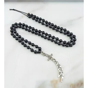 Oniks Doğal Taş Zülfikar Kolye