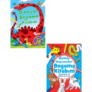 Dinozor Boyama Kitabım - Müthiş Hayvanlar Boyama Kitabım 2'li Set