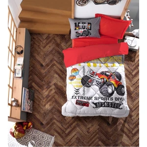 Cotton Box Junior Rnf Tek Kişilik Uyku Seti Monster Kırmızı
