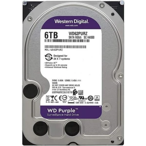 Wd 6tb Purple 62PURZ 3.5" 5400 Rpm Sata 3 HDD WD62PURZ