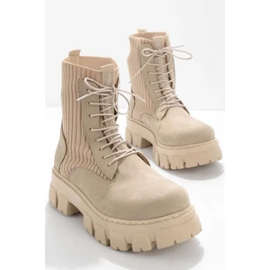 Bej Süet Kadın Bot & Bootie K029533003