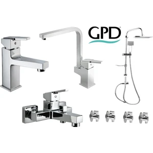 Gpd - Banyo Mutfak Duş Batarya Seti 8 Parça Ritmo MTE85-MLB85-MBB85-DST19-3-FKM01