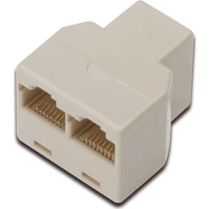 Cat.5e Adaptör (Coupler), Zırhsız/unshielded, 1 x RJ45 Dişi &lt;-&gt; 2 x RJ45 Dişi