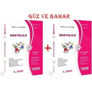 Egem Eğitim Yayınları AÖF Sosyoloji 4. Sınıf Güz ve Bahar 7 ve 8 Dönem Konu Anlatımlı Soru Bankası