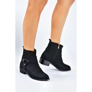 Fox Shoes Siyah Süet Kadın Bot L252032502