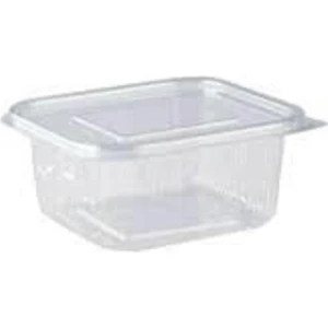 Sızdırmaz Plastik Kap Düz Kapak Kare 500 cc  100'lü