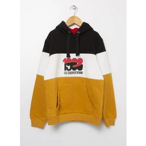 Lee Cooper 221 Lcb 241002-8101 Siyah Kapüşonlu Erkek Çocuk Baskılı Sweatshirt