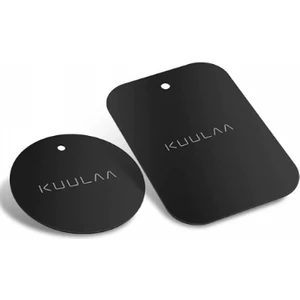 Kuulaa Magnetic-Mıknatıslı Telefon Tutucular Için Metal Plaka Seti-Siyah