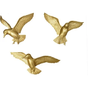 Üçlü Kuş Duvar Süsü Dekoratif Üçlü Martı