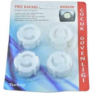 Çocuk Emniyet Priz Kapağı 4 Lü Paket