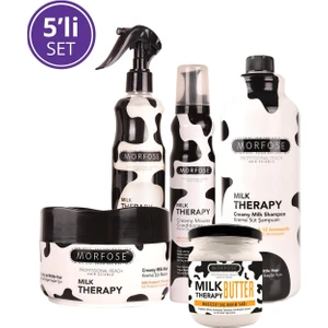 Saç Bakım Seti 5'li Kuru ve Yıpranmış Saçlar İçin 12 Aminoasit ve Süt Proteinli Onarıcı