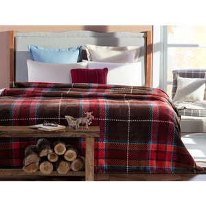 Madame Coco Antonin Çift Kişilik Welsoft Baskılı Battaniye - Kahverengi