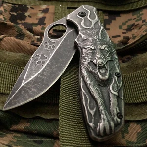 3D Kurt Ağır Katlanır Çakı Stonewash
