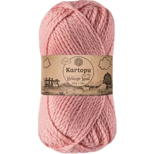 Melange Wool El Örgü Ipi Renk KODU:K2116 - Pudra Pembe