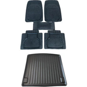 Fiat Fiorino (2008-2021) Marron Siyah Havuzlu Paspas + Elmas Kesim Bagaj Havuzu