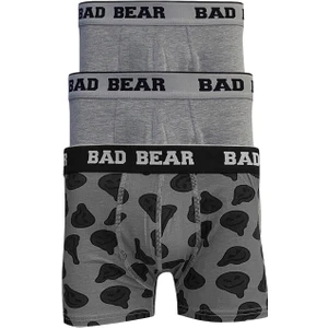 Bad Bear Melt 3 Pack Erkek Gri Desenli Boxer