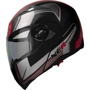 Çene Açılır Kask Vizörlü Kırmızı-Siyah L Beden Ece Belgeli