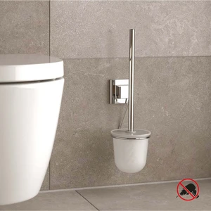 Yapışkanlı Paslanmaz Tuvalet Fırçası Krom EF095