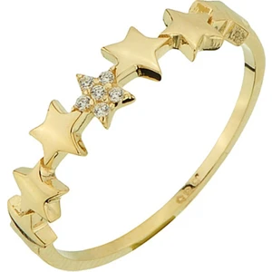 Altın Yıldızlı Minimal Yüzük