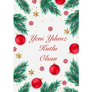 Tellgraf Yeni Yıl Teşekkür Kartı 5,5 x 8,5 cm 100'lü
