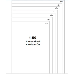 Aydos Yayınları Navigatör Numaralı A4 1-50 80GR