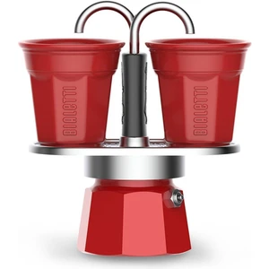 Mini Express Moka Pot 2 Cup + 2 Bardak Kırmızı