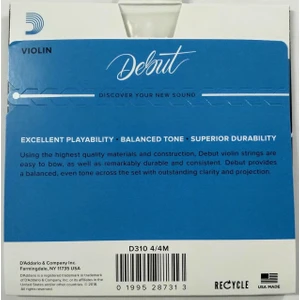 D'addario D310 4/4 Keman Teli - Tam Takım Violin String - Medium