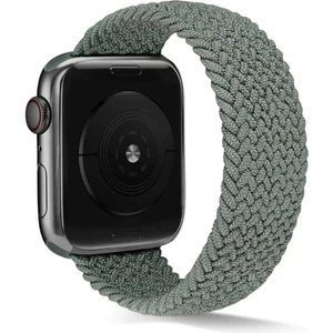 Bushco Store  Bushco Store Apple Watch Uyumlu Kordon Kayış Bileklik Örgü Loop Asker Yeşil 38-40 mm