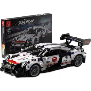 Love Home Oyuncak Yapboz Çocuk Yapboz Çocuk Yapı Taşlarını Birleştiren  Yapı Taşları ile Uyumlu Aydınlanma,porsche Supercar 448 Parçacık,geri Çekme Işlevi (Yurt Dışından)