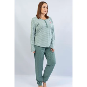 Büyük Beden Uzun Kol Pijama Takım
