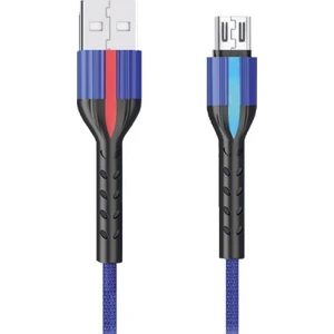 KC-178 1.0m 3.4A Ledli Hızlı Micro-Usb Örme Hasır Kablo