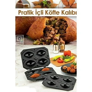 Lüx Siyah Pratik 4'lü Içli Köfte Kalıbı