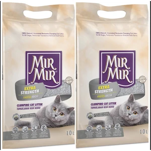 Mırmır Aktif Karbonlu Bentonit Süper Topaklanan Kedi Kumu Poşet 10 lt x 2