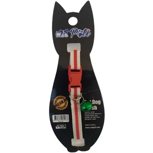 Yavru Köpek ve Kedi Boyun Tasması (Ayarlanabilir) Beyaz-Kırmızı