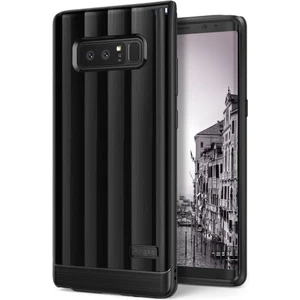 Flexs Pro Galaxy Note 8 Kılıf Black - Titanyum Desen Metalik Tasarım Tpu Tam Koruma