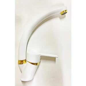 Armilla Armatür Beyaz Gold Mix Kuğu Mutfak Eviye Bataryası Musluğu Çeşmesi