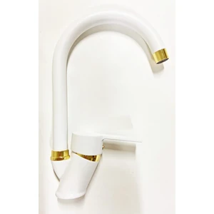 Armilla Armatür Beyaz Gold Mutfak Eviye Tezgah Musluğu Bataryası Çeşmesi