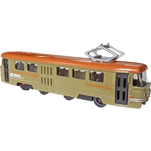 PopŞeker Oyuncak Metal Tren Sesli, Işıklı, Müzikli Çek-Bırak Özellikli Oyuncak Metal Tren 19 Cm.