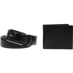 Erkek Siyah Cüzdan Kemer Takımı