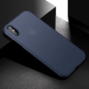 Apple iPhone x Kılıf A+ Ultra Ince Sert Kapak Lacivert