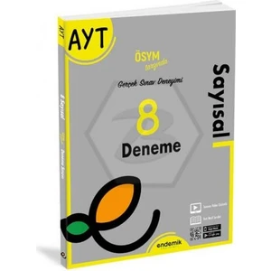 Endemik Yayınları 2022 Ayt Sayısal 8 Deneme Sınavı