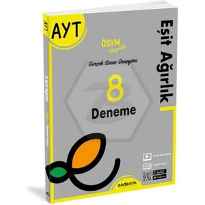 Endemik Yayınları 2022 Ayt Eşit Ağırlık 8 Deneme Sınavı