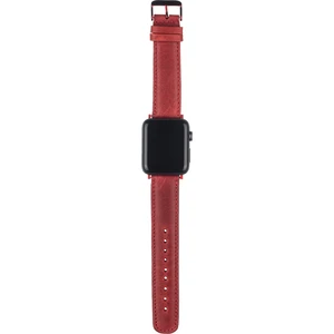 Apple Watch Uyumlu Deri Kordon 42 44 45 mm Kırmızı